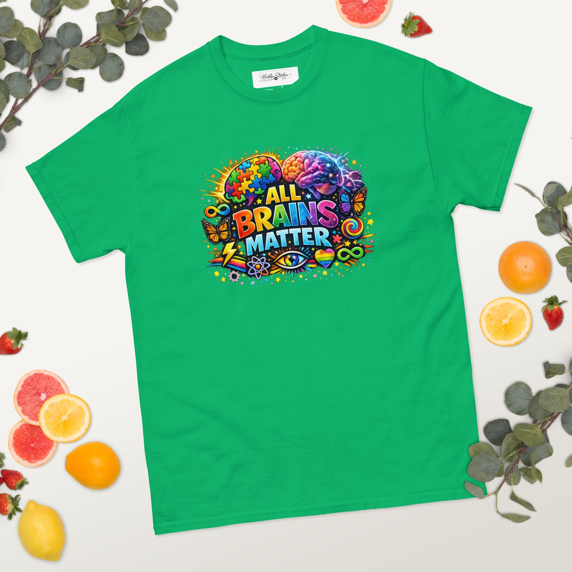 All Brains Matter Neurodiversity Awareness Unisex Classic T-Shirt | Inclusion Advocacy Tee
