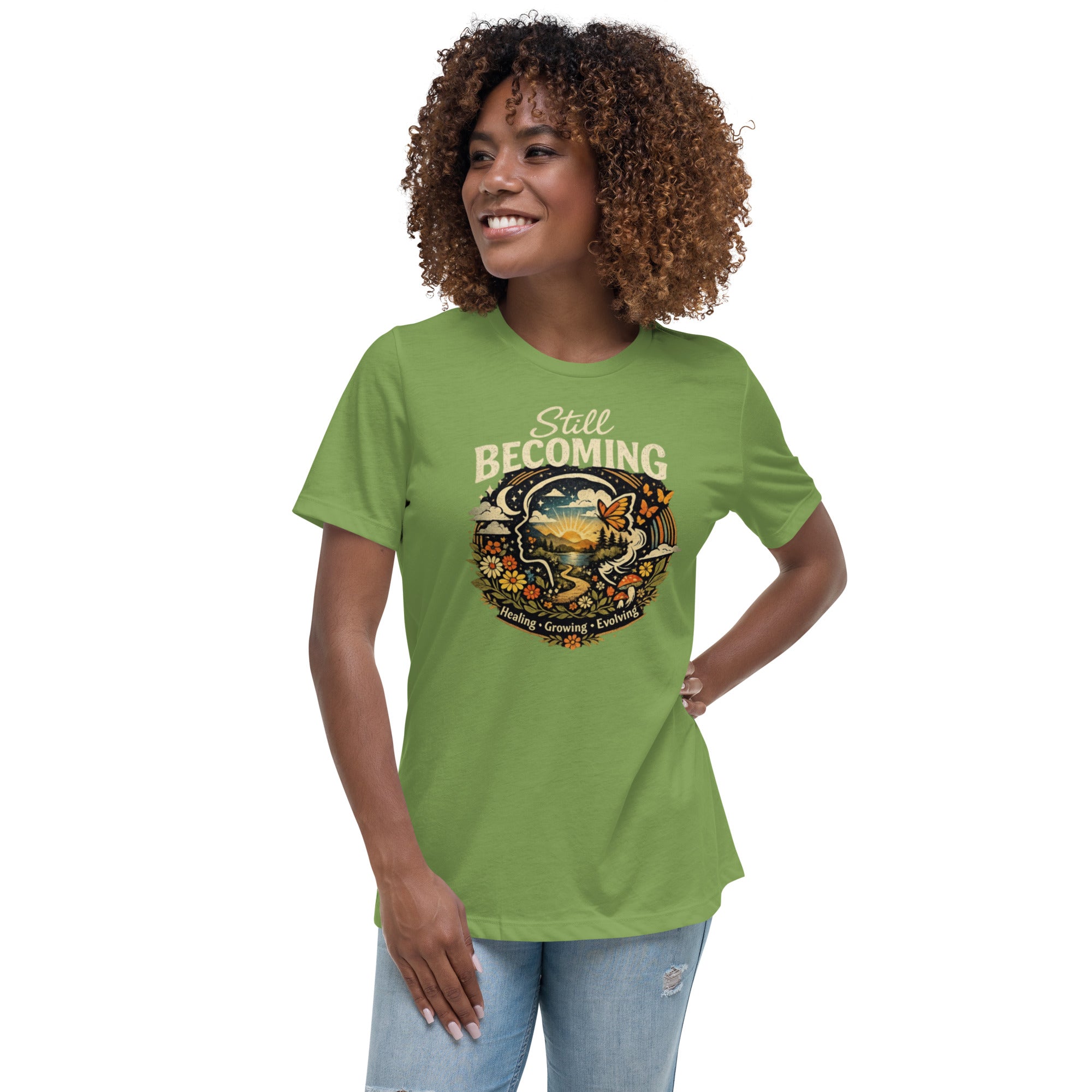 Still Becoming Women’s Relaxed T-Shirt | Inspirational Self-Growth Apparel